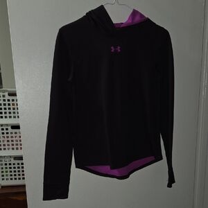 Under Armour Black Hoodie with Purple Details
